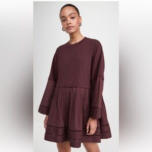 Sea New York Renata Ramie tunic Burgundy Dress